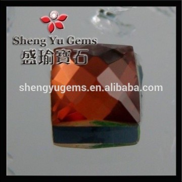 brown flat back facted square crystal decoration stone