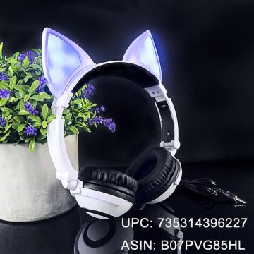 Oryle Over-Ear 헤드폰, Stereo LED 라이트 업 이어 헤드폰, 소녀 소녀 소년 성인, 게임용 이어폰