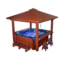 Wooden Plastic Outdoor Gazebo with Garden Jacuzzi Massage Spa