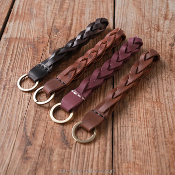 Cow Leather Key Ring with Loop for Belts