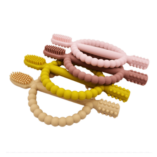 Bambini all&#39;ingrosso silicone baby spazzolino da denti teether