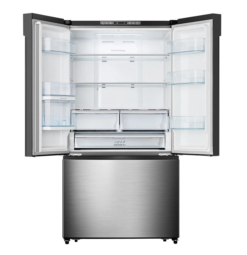 115V 60Hz DC French Door Bottom Freezer Refrigerator for Home Use