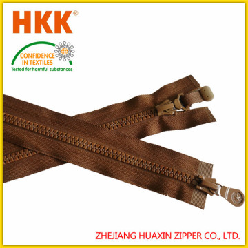 Heavy duty long chain waterproof zipper for bags and apparel