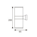 LEDER houtskoolgrijze Superstore 2*5W buitenwandlamp