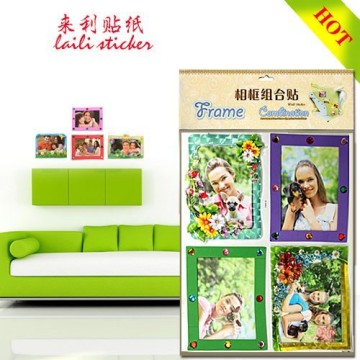 self-adhesive photo frame sticker for wall decor/family photo frame sticker