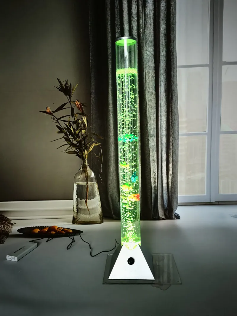 Vibrant LED Fantasy Bubble Aquarium with Colorful Fish and Light Effects