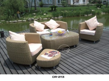 5 pieces special rattan sofa with cushions/wicker sofa set