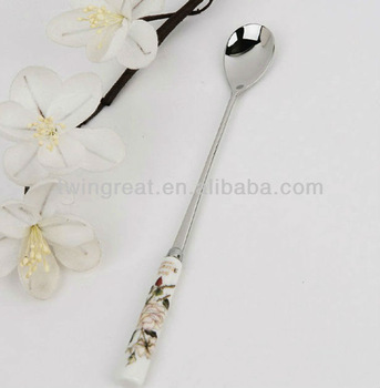 spoon with plastic handle