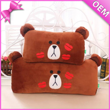 Wholesale Plush Bear Back Cushion Stuffed Pillow Plush Backrest Cushion Headrest