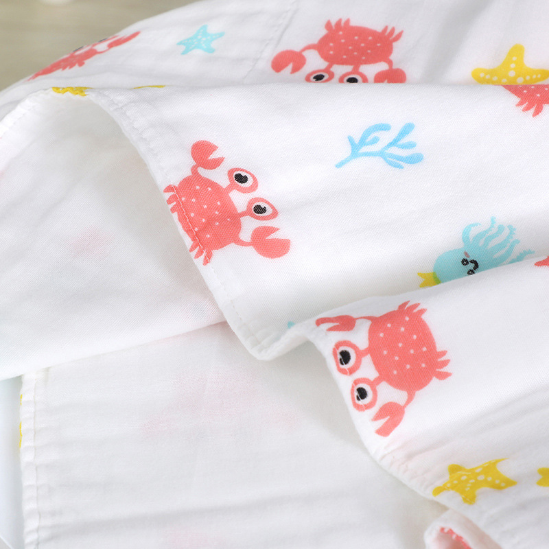 Cotton Pajama for Kids Soft Sleep Robe Bathrobe for Boys Girls Cute Bath Towel Large Blanket