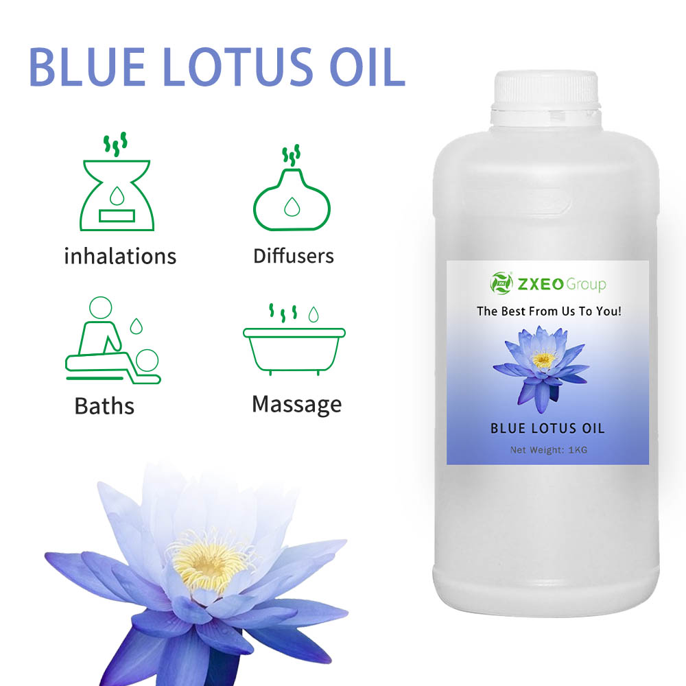 Органическое Blu Blue Lotus Эфирное масло лотоса лотоса лотоса цветка аромата и масло Moringa