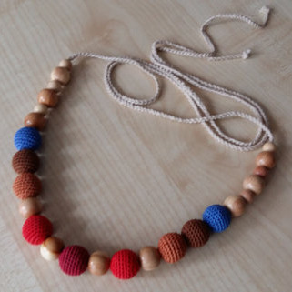 Wooden Bead Healthy teething Necklace natural material