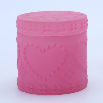 Valentijnsdag geschenk decoratieve roze glazen pot