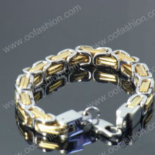 Silver gold tone stainless steel man bracelet MOQ 1 pc per design ready stock bracelet