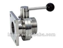 DIN,ISO,SMS SS316L Manual Flanged Butterfly Valves