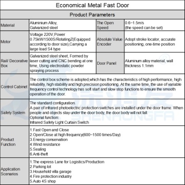 Fast Industrial Automatic High Speed hard spiral Door