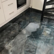 Clear epoxy floor coating acid-proof