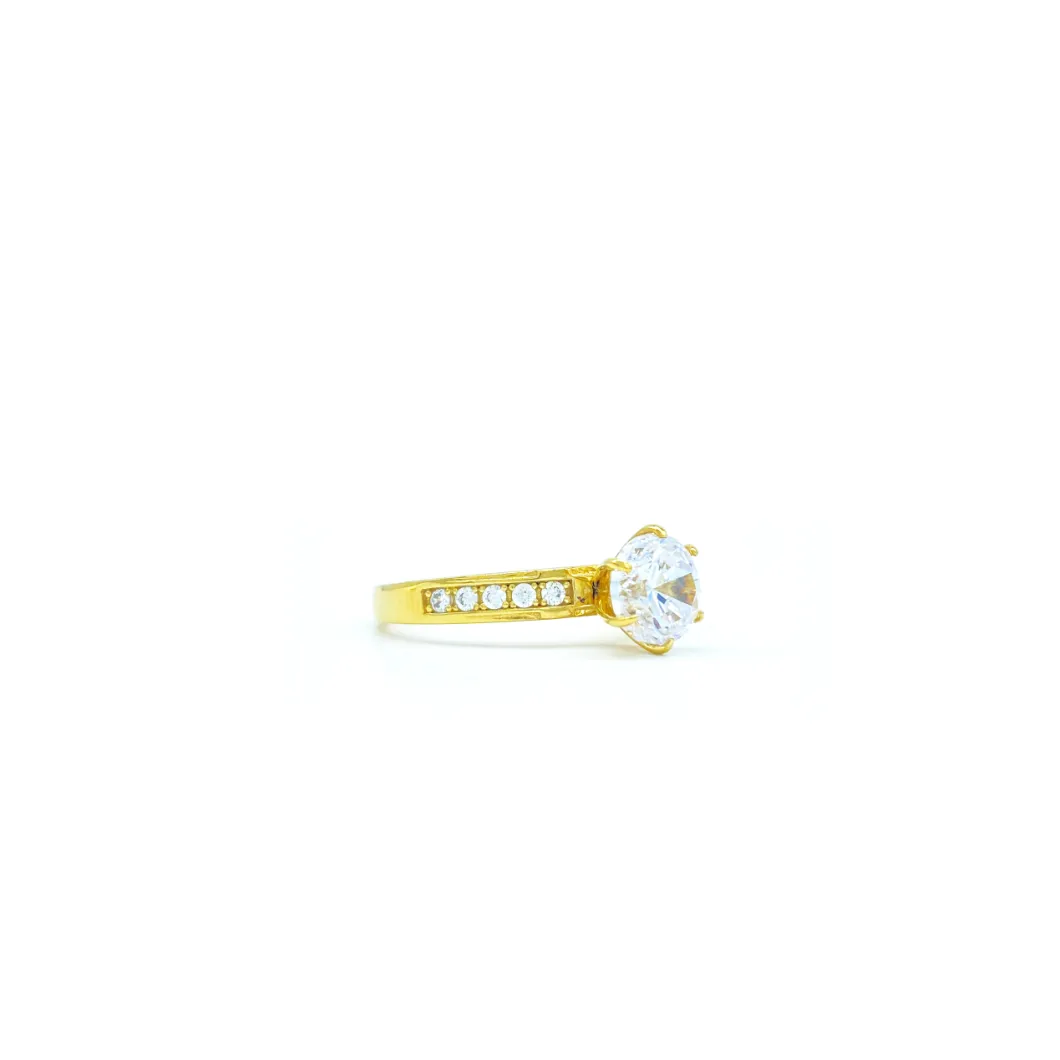 925 Silver/18K 10K 14K Solitaire Ring for Female