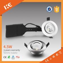 hongkong fair supplier easy assembling led downlight cob, 5w downlight fitting, white downlight fixture