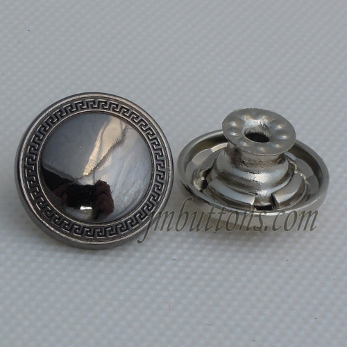 smooth gun black fashion design jeans metal button