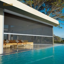 Factory Direct Motorized Roller Blinds for Balcony - Windproof Sunshade Awning