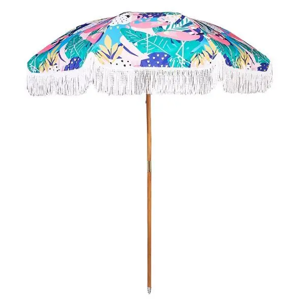 Portable Beach Advertising Umbrella Custom Printing Beach Umbrella Anti UV Sun Umbrella