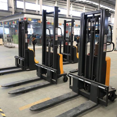Small semi electric pallet stacker forklift