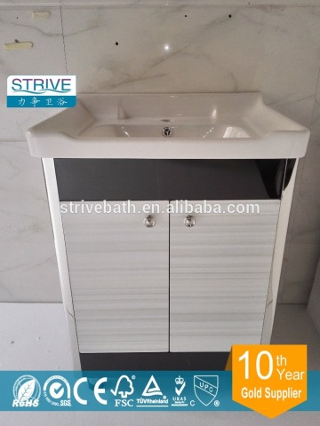 Black meet white bathroom vanities / stainless steel bathroom furniture