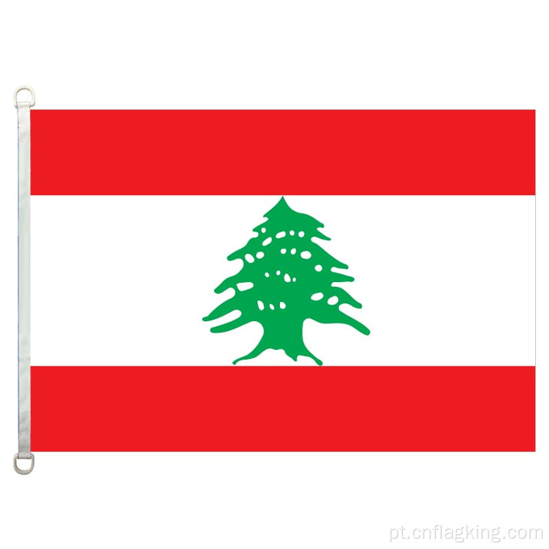 Bandeira nacional do Líbano 100% polyster 90 * 150cm