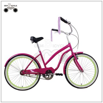 24 بوصة "ملونة الصلب فتاة الشاطئ الدراجة طرادات"