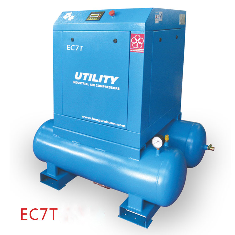 คอมเพรสเซอร์คอมเพรสเซอร์ EC7T 10hp พร้อมถัง