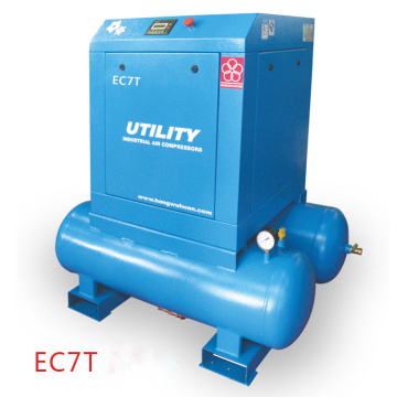 EC7T 10hp screw air compressor with tank