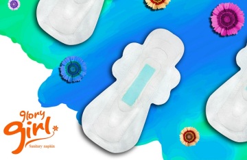 Breathable lady sanitary pads with wings