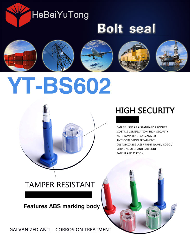 2019 anti-spin bolt seal container lock YT-BS602