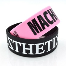 1 Inch Printed Silicone Wristbands PMS Matched