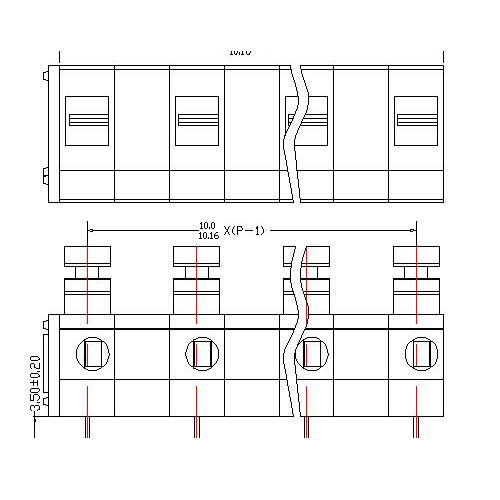 AT119-10.0／10.16XXX-EF PCB Spring Terminal Block Pitch10.0／10.16 