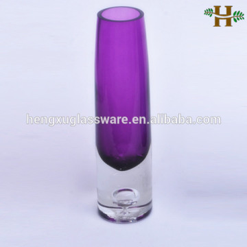 9'' hand made gathering rose glass vase