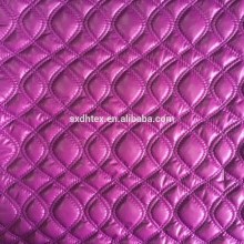 velboa/polyester embroidered thermal padded fabric with quilting for down coats/jacket
