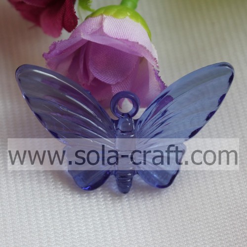 Many Of Acrylic Butterfly Transparent Beads Plastic Stripe Bowtie trimming