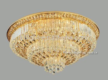 Rustic crystal decorative fabric ceiling light in dubai
