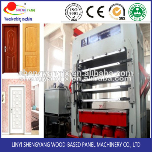 hot sale mdf melamine wood door frame hot press machine/door frame laminating hot press