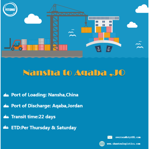 Sea Shipping Service van Tianjin naar Aqaba Jordan