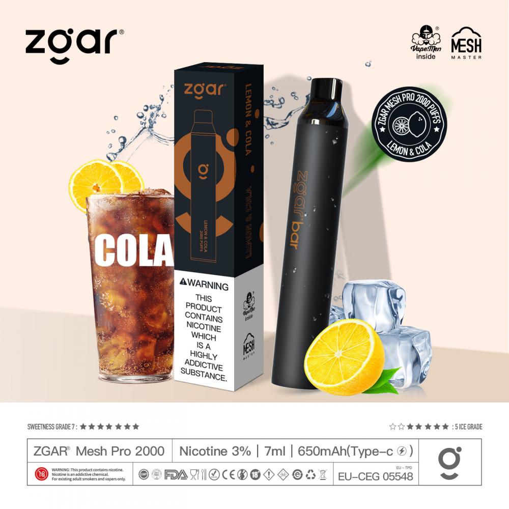 Zgar Pen Disposable Vape Wholesale 2000 Puffs