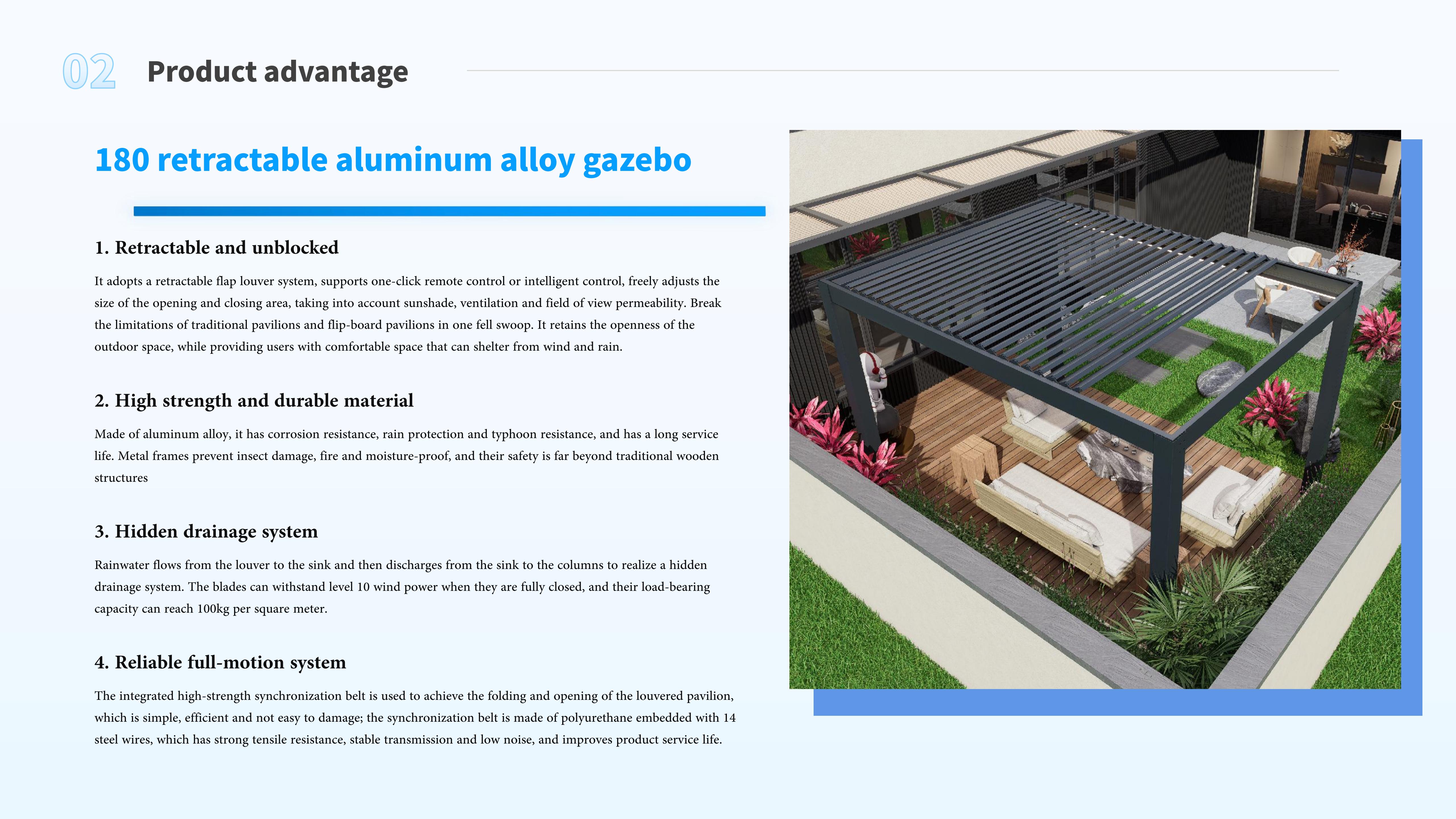 pergola with louvered roof