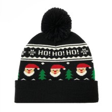 Unique Dandy Knitted Snow Beanie - Christmas Bobble Hat