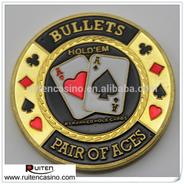 Bullets Metal Poker Guard Card Cover Protector Chip