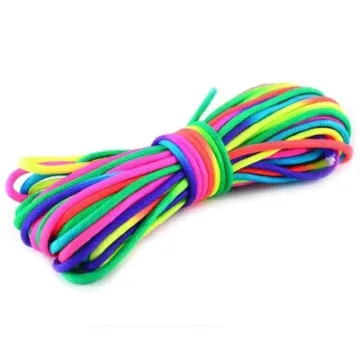 Outdoor Rainbow 550 Paracord 4mm 7 Inner Cores Polyester Parachute Cord Rope