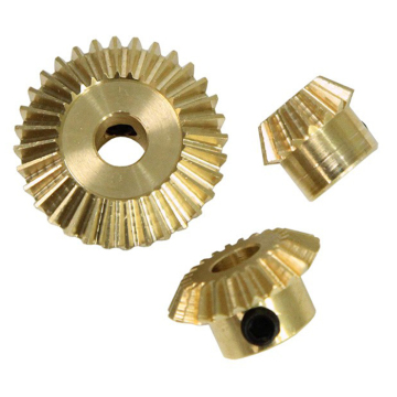 Custom Polished Brass Mini Bevel Gear with Hub