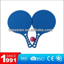 Plastic beach racket with ball