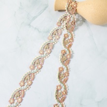 Lot Stock Factory Direct Sale: Glittering Sequin Spiral Laces - Vibrant Multicolor 100% Polyester Decorative Trims